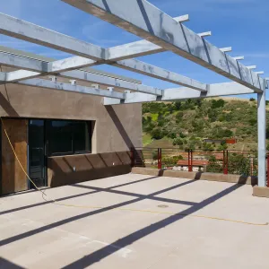 Pritzlaff Conservation Center Construction, looking northeast across deck