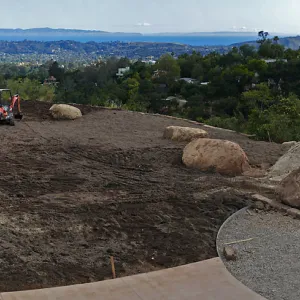 Island View Garden Installation, panorama from Pritzlaff Conservation Center Deck
