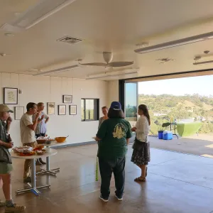 Pritzlaff Conservation Center Construction, Exhibit Room, looking southeast, Island Sanctuaries Exhibit Soft Opening 