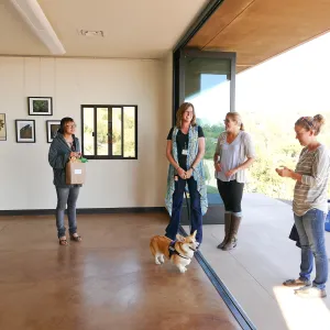 Island Sanctuaries Exhibit Soft Opening, recognizing Mona Luo for her volunteer work on the exhibit