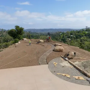 Island View Garden Installation, view looking southwest from Pritzlaff Conservation Center Deck