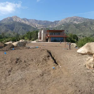 Island View Garden Installation, view looking northeast from south steps
