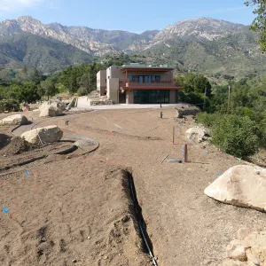 Island View Garden Installation, view looking northeast from south steps