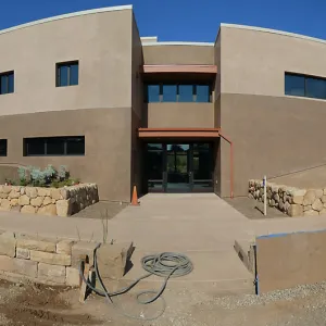 Pritzlaff Conservation Center Construction, panorama of west face