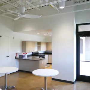 Pritzlaff Conservation Center Construction, looking northwest across first floor common area