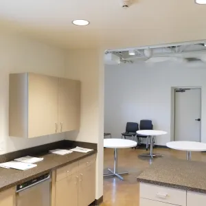Pritzlaff Conservation Center Construction, Looking southeast across kitchen/breakroom