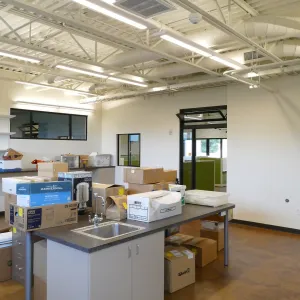 Pritzlaff Conservation Center Construction, looking northeast across dry lab area