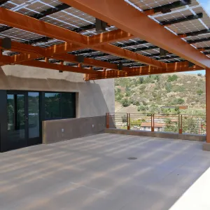 Pritzlaff Conservation Center Construction, looking northeast across deck
