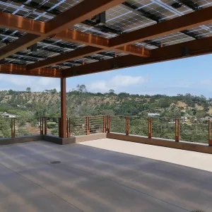 Pritzlaff Conservation Center Construction, looking southeast across deck