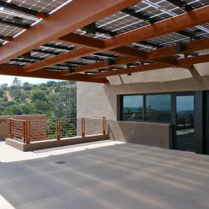 Pritzlaff Conservation Center Construction, looking northwest across deck