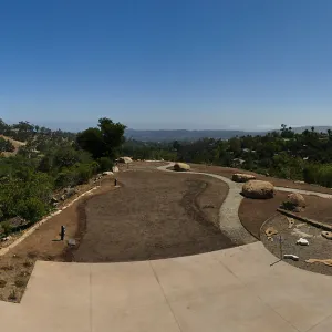 Island View Garden Installation, panorama from Pritzlaff Conservation Center Deck