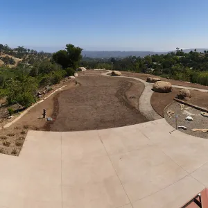 Island View Garden Installation, panorama from Pritzlaff Conservation Center Deck