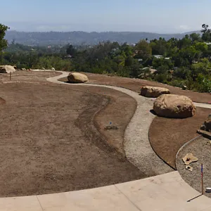 Island View Garden Installation, panorama from Pritzlaff Conservation Center Deck