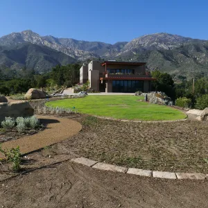 Pritzlaff Conservation Center looking north from the Island View Garden