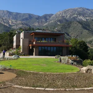 Pritzlaff Conservation Center looking north from the Island View Garden