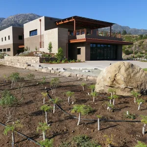 Pritzlaff Conservation Center looking northeast from the Island View Garden