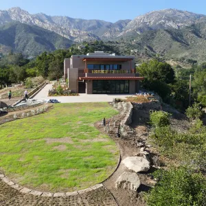 Island View Garden Installation, view looking northeast from boulder near south steps