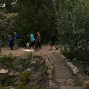 Member Appreciation Month, Full Moon Hike, hikers in Arroyo Section