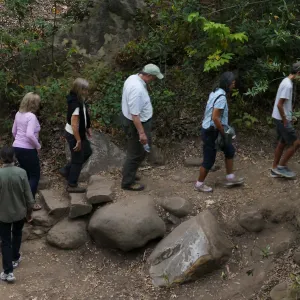 Member Appreciation Month, Full Moon Hike, hikers at lower creek crossing