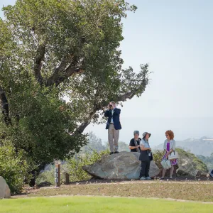 Pritzlaff Conservation Center Ribbon Cutting Celebration, guests exploring the newly planted Island View Garden
