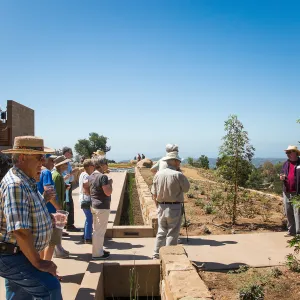 Pritzlaff Conservation Center Ribbon Cutting Celebration, Bruce Reed leading tour of newly planted Island View Garden