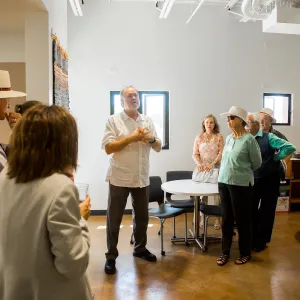 Pritzlaff Conservation Center Ribbon Cutting Celebration, Doug Singletary leading tour
