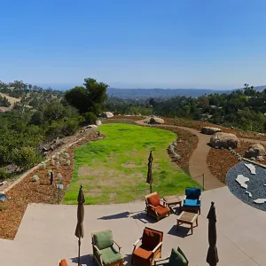 Island View Garden Installation, panorama from Pritzlaff Conservation Center Deck