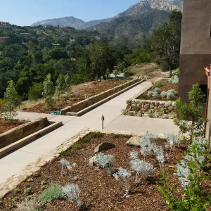 Entry walk and rill, Pritzlaff Conservation Center