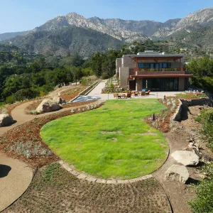 Island View Garden Installation, view looking northeast from south steps