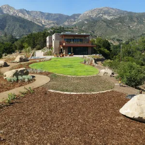 Island View Garden Installation, view looking northeast from south steps