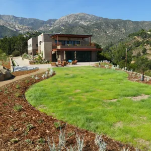 View of Pritzlaff Conservation Center looking northeast from the Island View Garden