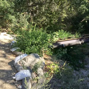 Water Sewer bridge on Mission Canyon Rd