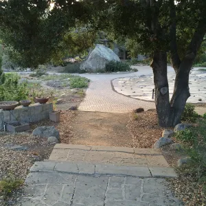 Looking back towards Lowert Meadow from original entrance gate steps