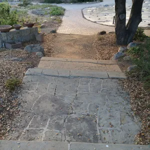 Looking back towards Lowert Meadow from original entrance gate steps