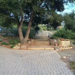 Path along lower meadow edge towards original entrance gate