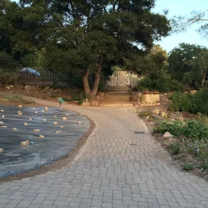 Path along lower meadow edge towards original entrance gate