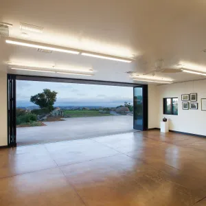 Pritzlaff Conservation Center interior, Exhibit Room, looking southwest