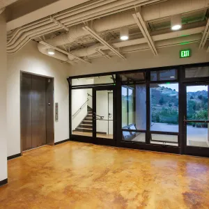 Pritzlaff Conservation Center interior, lobby looking east