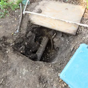 Sewer line installation in Arroyo
