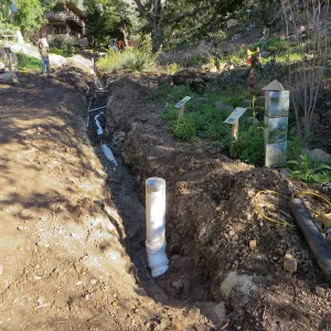 Sewer line installation in Arroyo