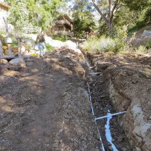 Sewer line installation in Arroyo