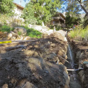 Sewer line installation in Arroyo