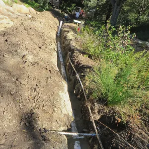 Sewer line installation in Arroyo