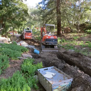 Sewer line installation in Arroyo