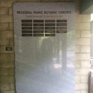 Tilden Regional Parks Botanic Garden, donor sign