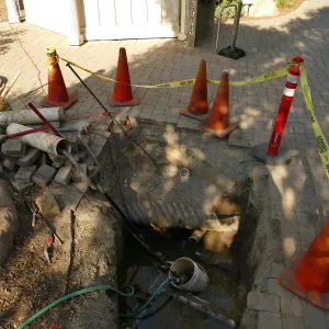 Valve replacement, 4-inch water line, just west of entry kiosk
