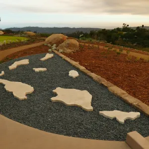 Chennel Island Sculpture in smoke-filtered light from Rey Fire