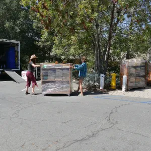 2016 Herbarium Collection Move, loading trucks