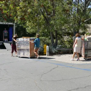 2016 Herbarium Collection Move, loading trucks