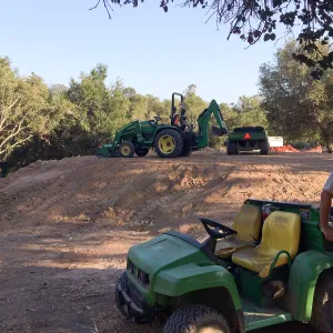 Pritzlaff Conservation Center construction, Soil stockpile at Hansen Site